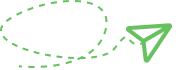 Decorative arrow trail graphic