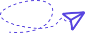 Decorative arrow trail graphic